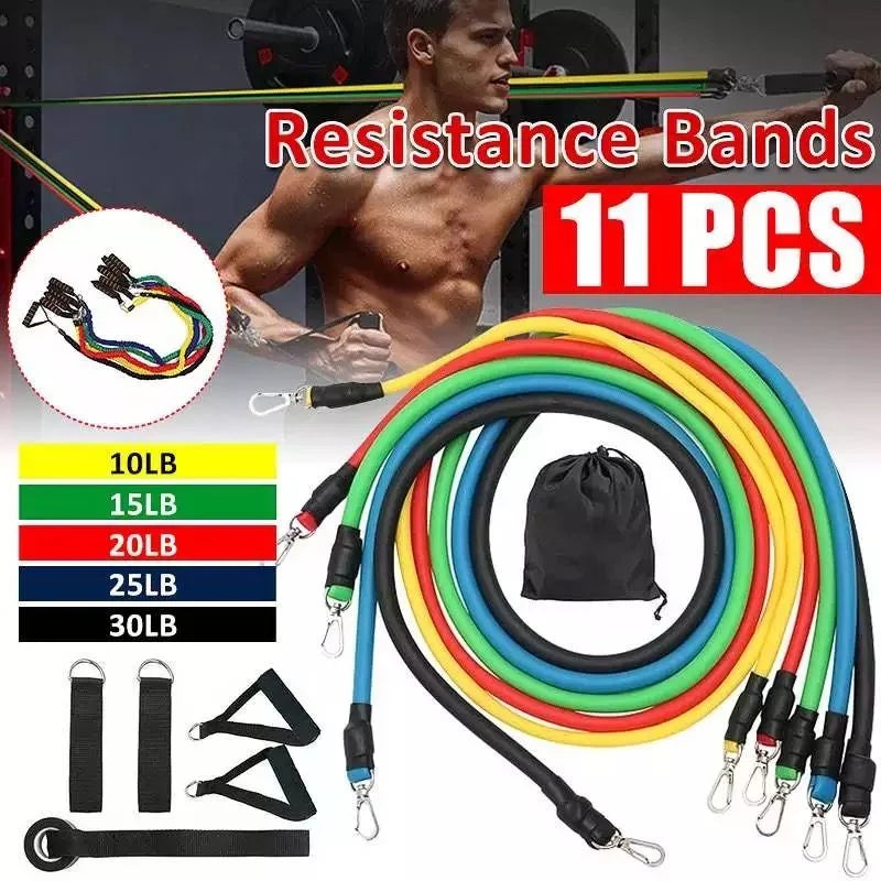 Power Exercise Resistance Band Set 5 In 1 - Binnoor Collection