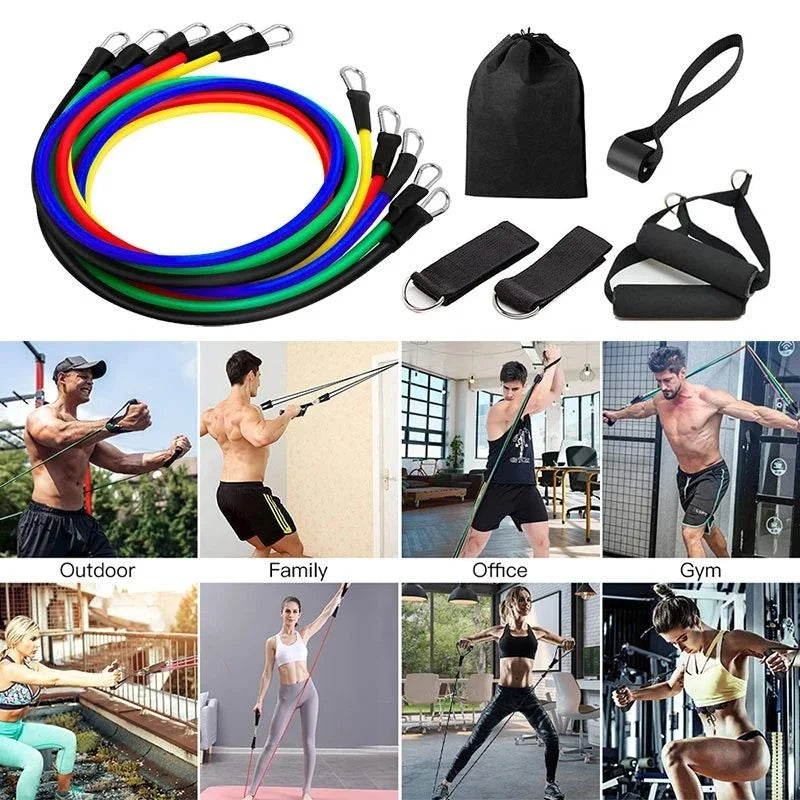 Power Exercise Resistance Band Set 5 In 1 - Binnoor Collection