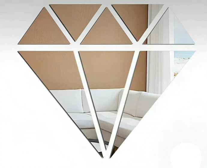 Diamond Shaped Acrylic Mirror Wall Stickers - Binnoor Collection