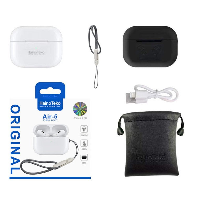 Haino Teko GERMANY Air-5 Bluetooth Earbuds – Premium Sound, Deep Bass, ENC & ANC Noise Cancellation - Binnoor Collection