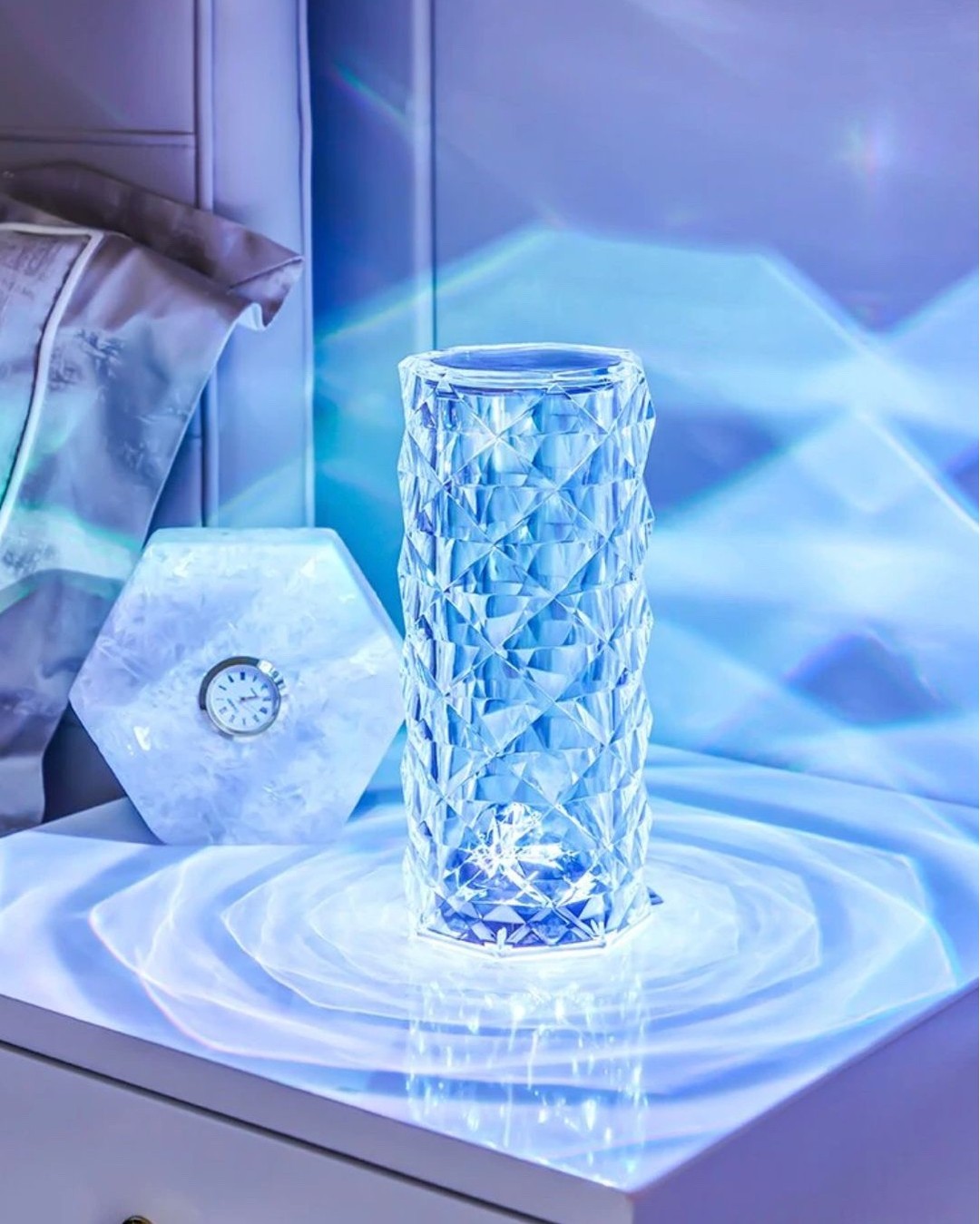 Dazzling Crystal Diamond Lamp - Illuminate Your Space - Binnoor Collection