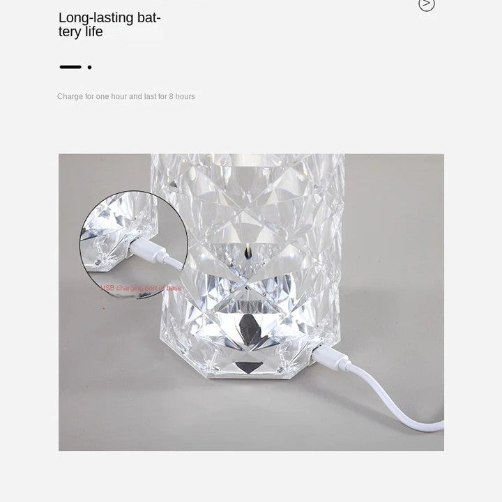 Dazzling Crystal Diamond Lamp - Illuminate Your Space - Binnoor Collection
