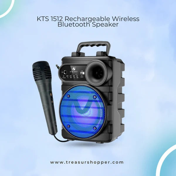 KTS-1512 Wireless Bluetooth Speaker – TWS, FM, USB, Mic, Original K Board - Binnoor Collection