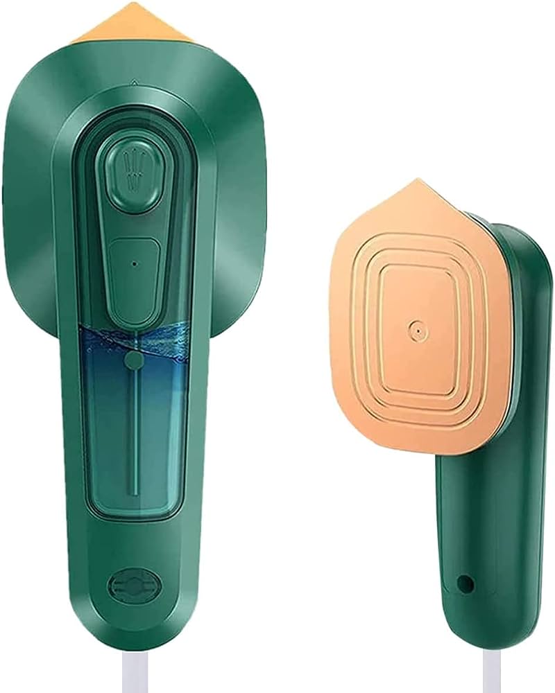 Mini Steam Iron with comfortable handle and green color - Binnoor Collection