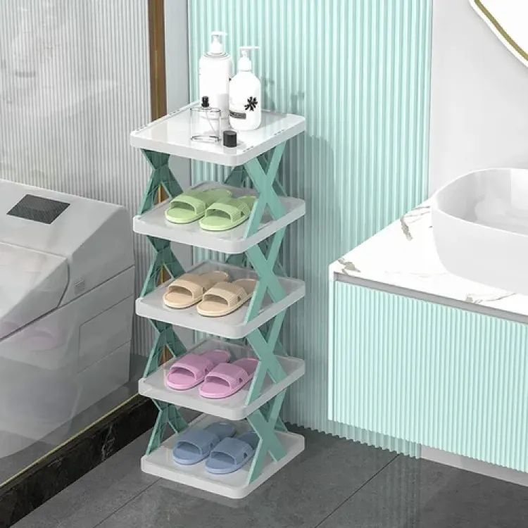 5 Layer X Shap Stackable Shoe Rack Shoe Stand Support Home Door Entrance Shoes Rack Space Saving Cabinet Shoe Storage Organizer