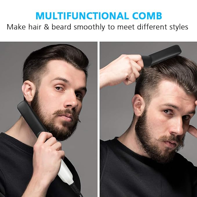 Hair Straightener For Men Multifunctional Comb Curling Electric Brush Beard Comb - Binnoor Collection