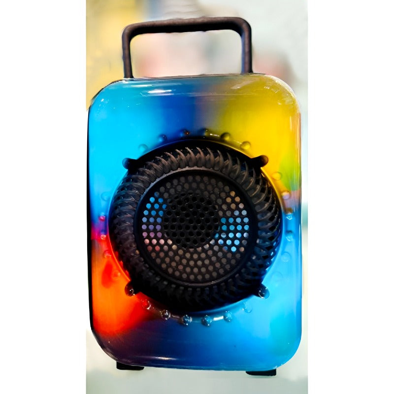 GTS-1867 Mini Portable 3-Inch Wireless Speaker – Rechargeable with Flame Lighting Effect - Binnoor Collection