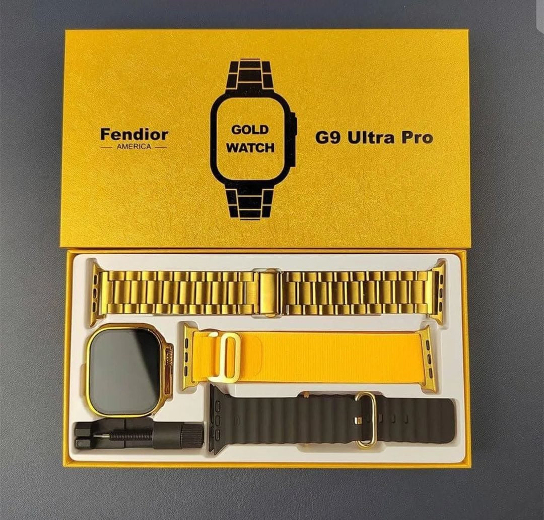 Fendior G9 Ultra Max Gold Smart Watch with 2.02-Inch Full Screen Display - Binnoor Collection