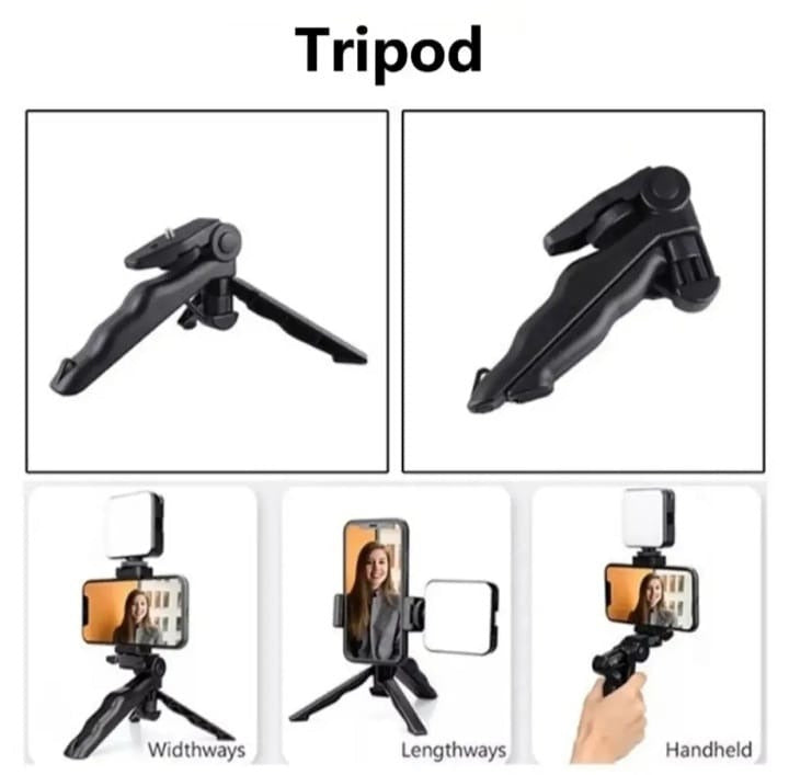 AY 49 All-in-One Video Creation Kit – Tripod, Microphone, LED Light, and Mobile Holder for Perfect Vlogs" - Binnoor Collection
