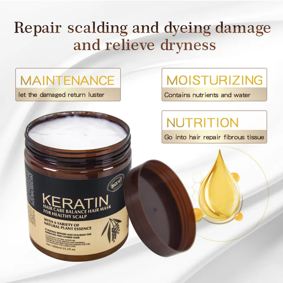 Keratin Hair Care Balance Hair Mask & Hair Treatment – (500ml) - Binnoor Collection