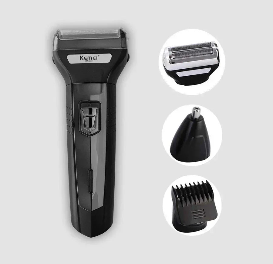 Kemei 3 In 1 Professional Hair Trimmer Nose Beard Trimmer - Binnoor Collection
