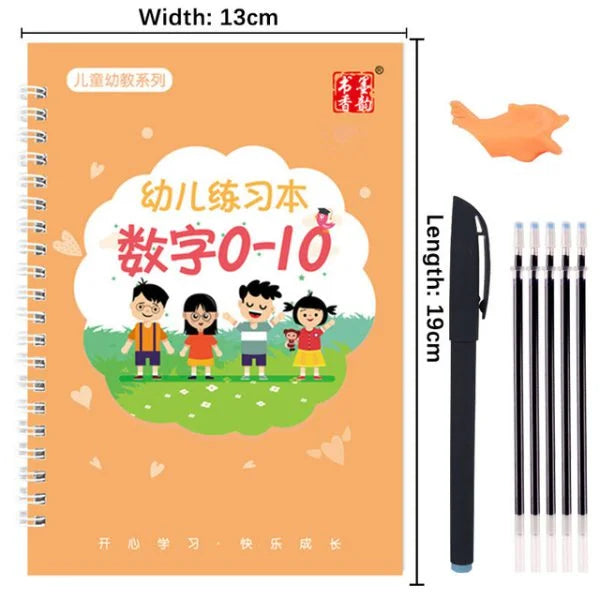 Magical Calligraphy Adventure 4-Piece Set with 10 Refillable Copybooks - Binnoor Collection