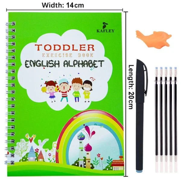Magical Calligraphy Adventure 4-Piece Set with 10 Refillable Copybooks - Binnoor Collection