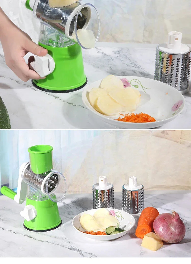 Multi-function 3 in 1 Drum Vegetable Cutter Slicer - Binnoor Collection
