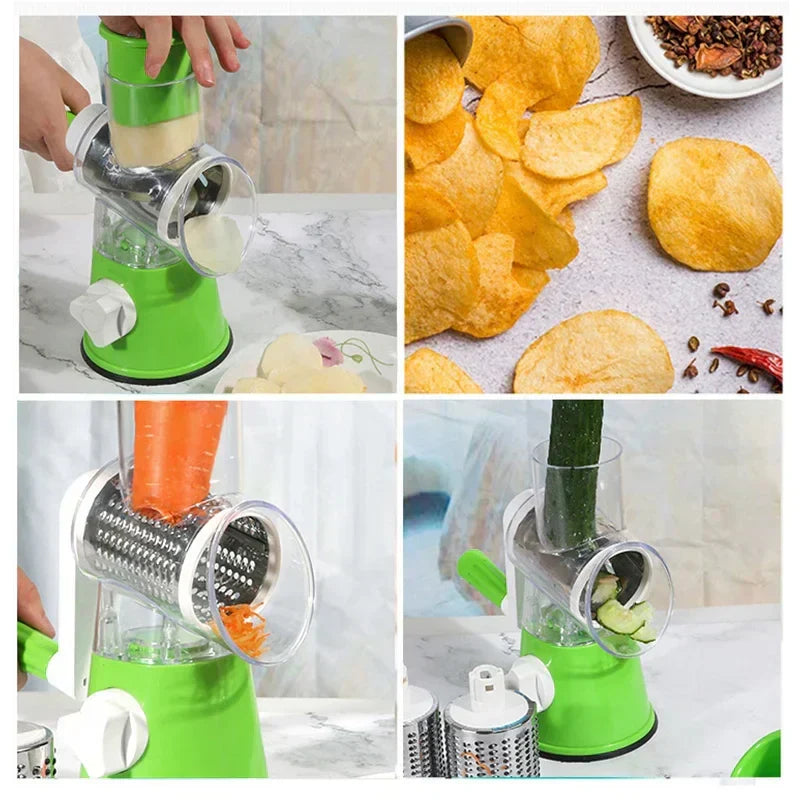 Multi-function 3 in 1 Drum Vegetable Cutter Slicer - Binnoor Collection