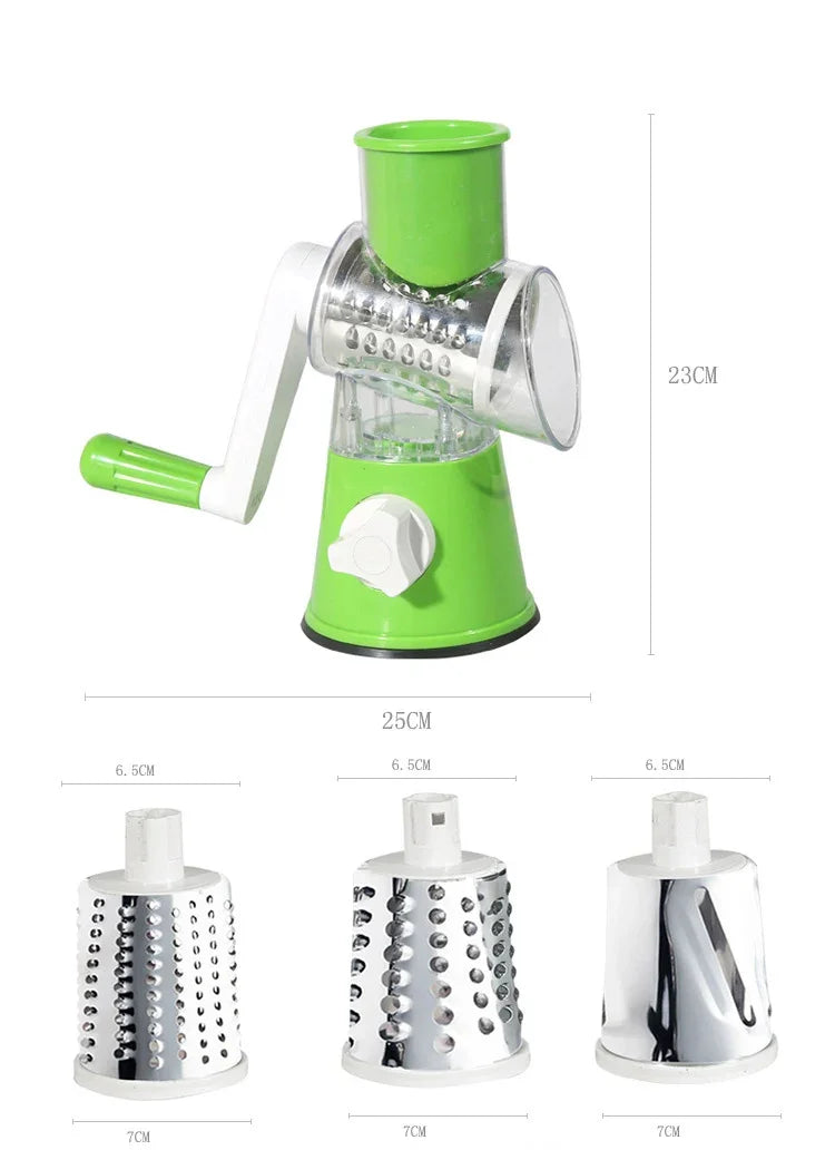 Multi-function 3 in 1 Drum Vegetable Cutter Slicer - Binnoor Collection
