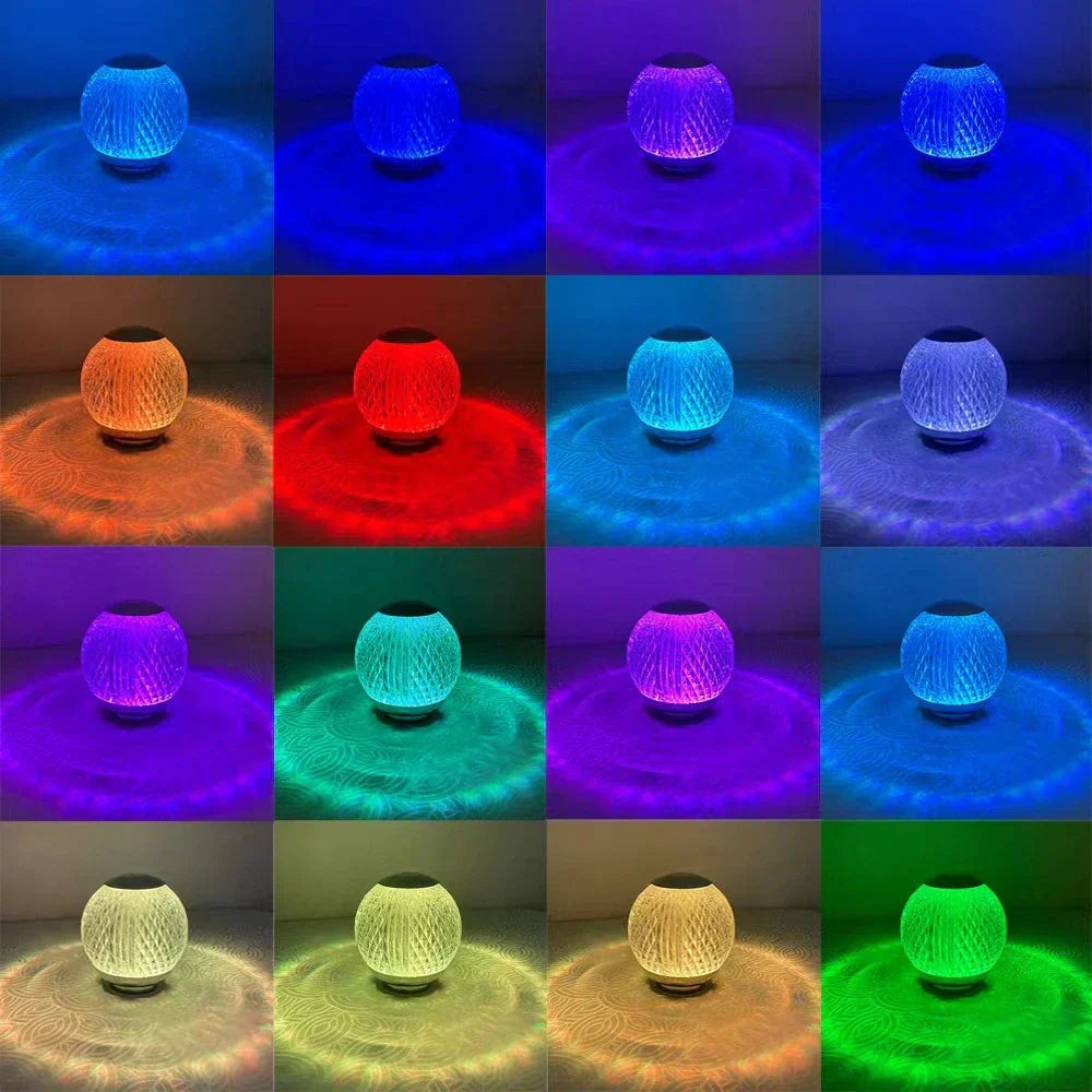 Elegance Sphere Glass RGB Lamp - Binnoor Collection