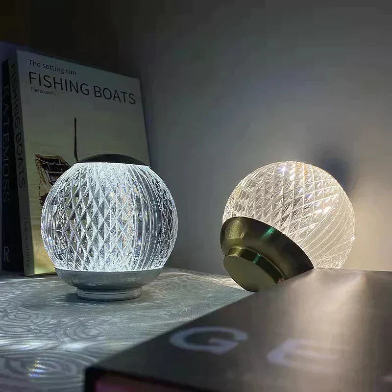 16 COLOUR RGB ROUND SHAPE GLASS LAMP - Binnoor Collection