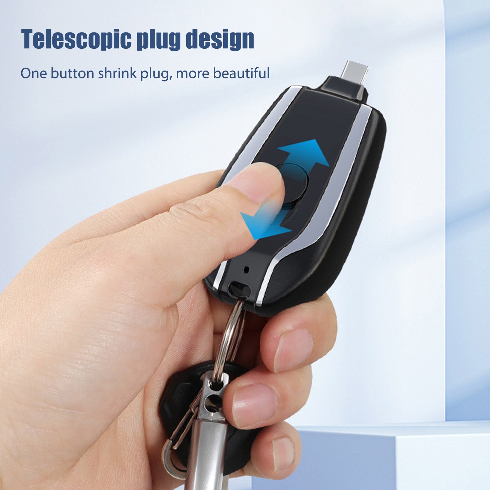 Portable charger power bank keychain - Binnoor Collection
