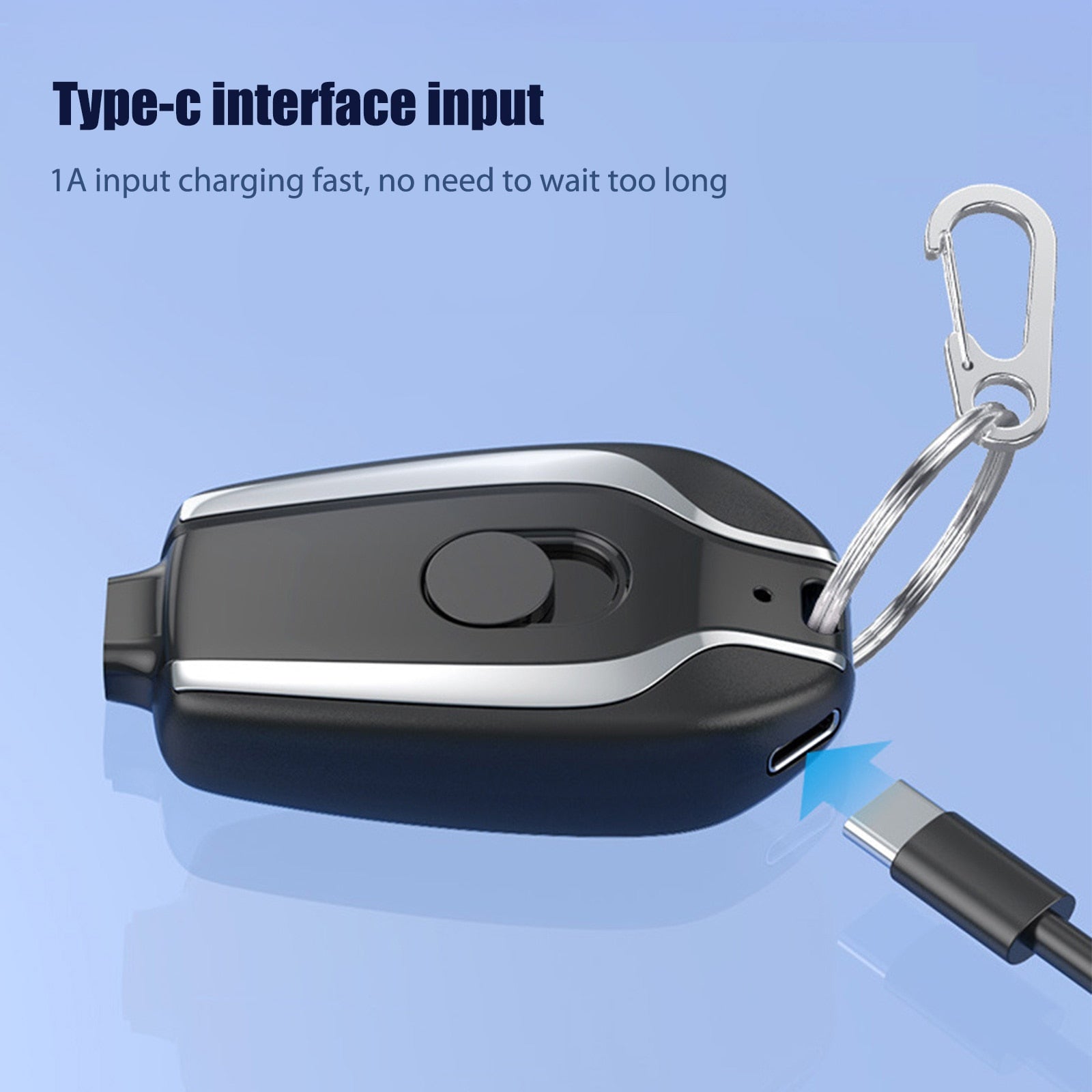 Portable charger power bank keychain - Binnoor Collection