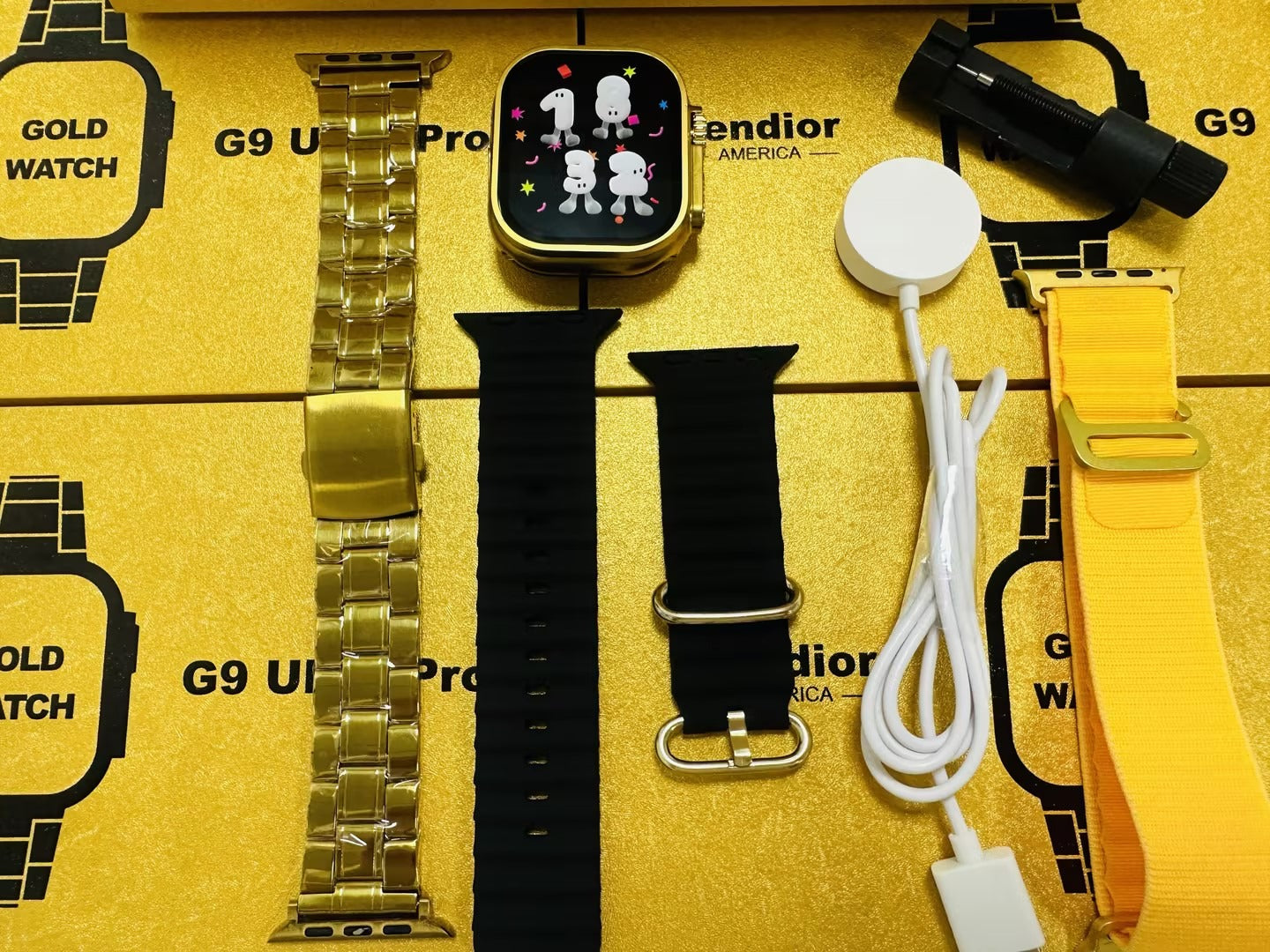 Fendior G9 Ultra Max Gold Smart Watch with 2.02-Inch Full Screen Display - Binnoor Collection