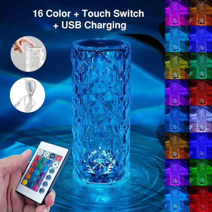 Dazzling Crystal Diamond Lamp - Illuminate Your Space - Binnoor Collection