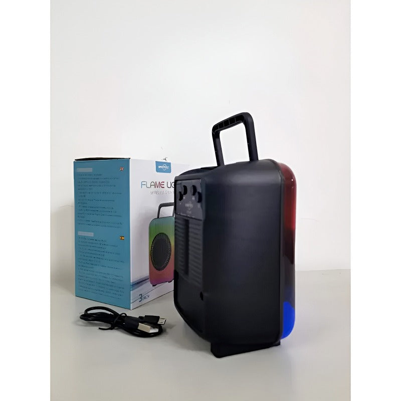 GTS-1867 Mini Portable 3-Inch Wireless Speaker – Rechargeable with Flame Lighting Effect - Binnoor Collection