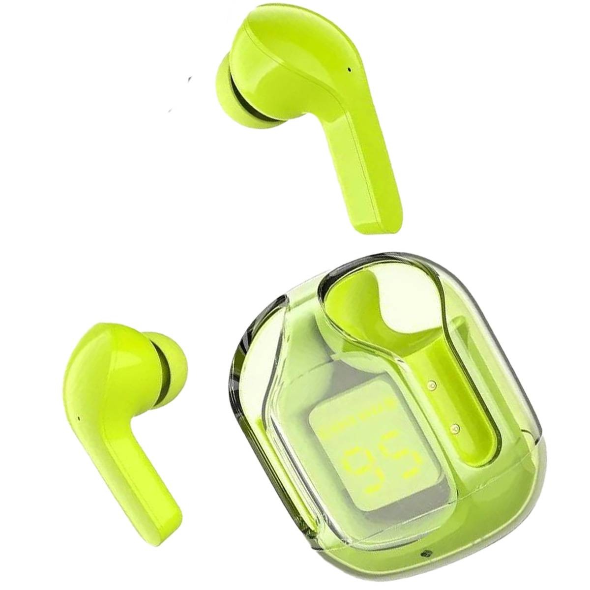 Air 31 TWS Wireless Earbuds – Transparent Bluetooth Earbuds, Airpods Style, Noise-Canceling, Premium Sound Quality with Free Pouch & Lanyard - Binnoor Collection