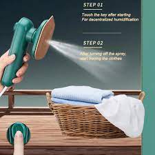Mini Steam Iron with comfortable handle and green color - Binnoor Collection