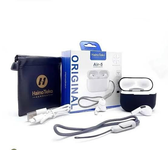 Haino Teko GERMANY Air-5 Bluetooth Earbuds – Premium Sound, Deep Bass, ENC & ANC Noise Cancellation - Binnoor Collection