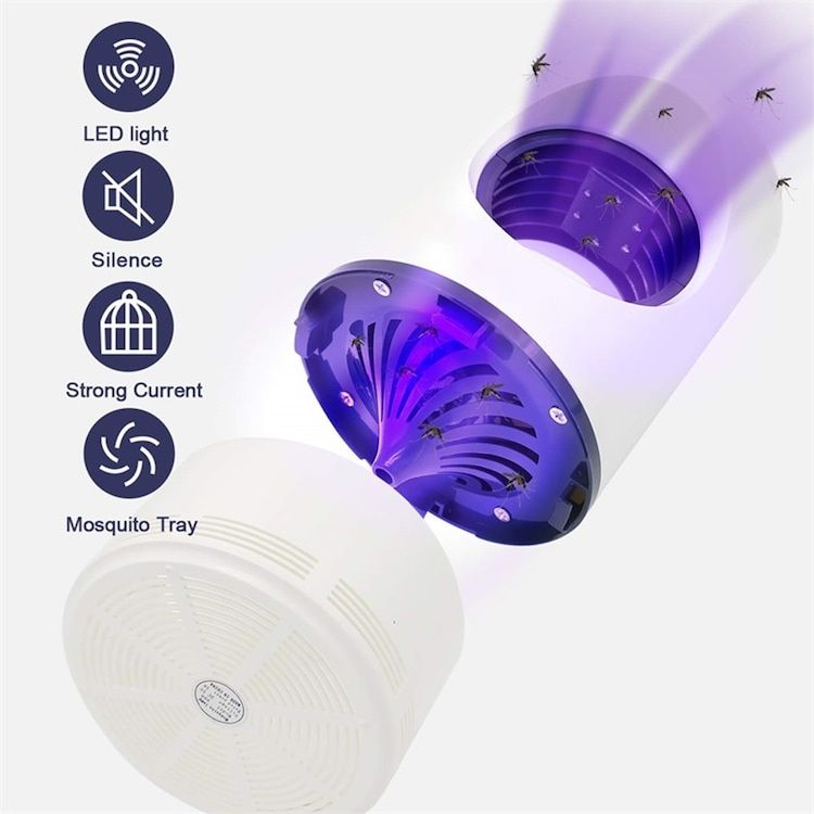 Electric Mosquito Trap Blue Light Mosquito Killer Lamp With USB Power Suction Fan No Zapper Child Safe - Binnoor Collection