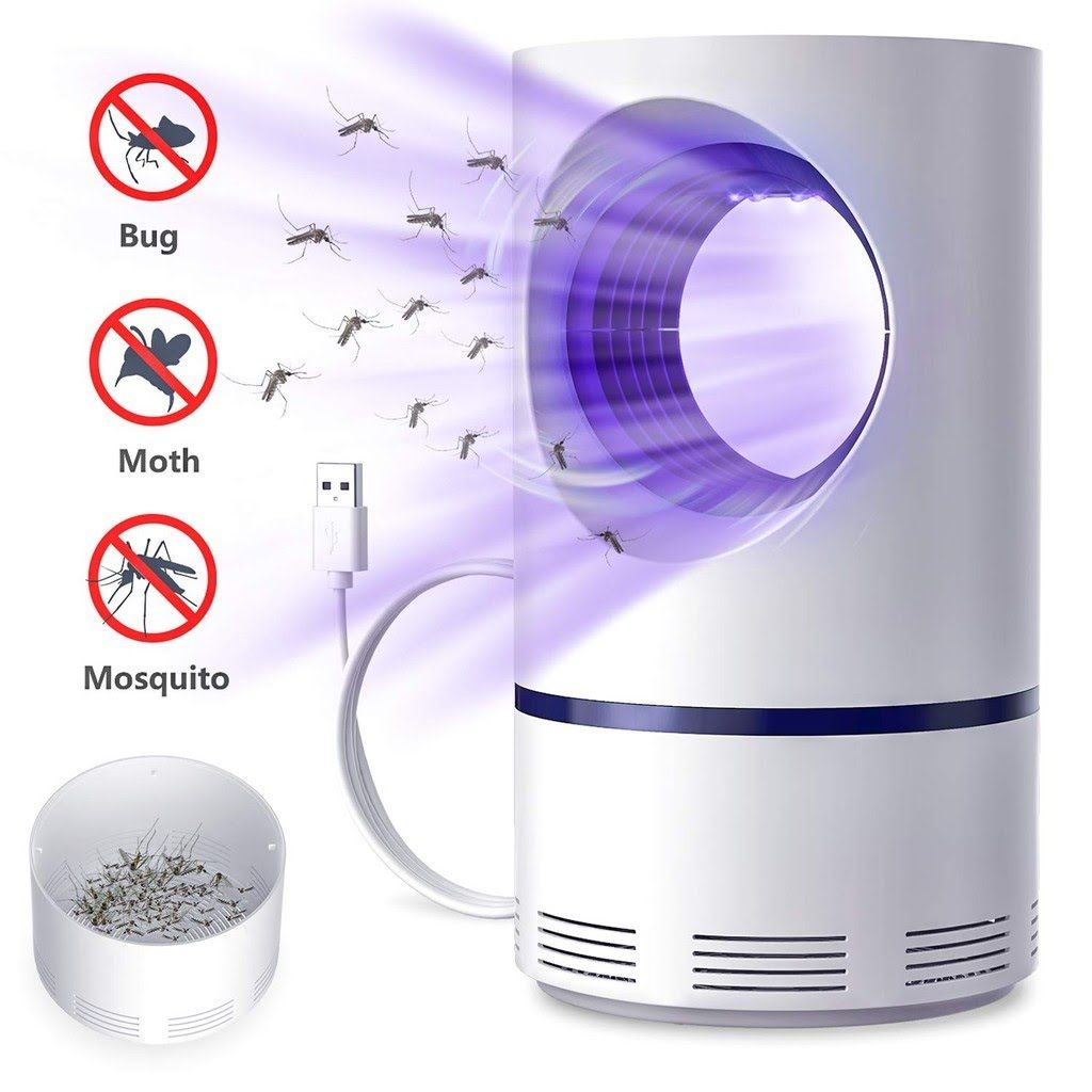 Electric Mosquito Trap Blue Light Mosquito Killer Lamp With USB Power Suction Fan No Zapper Child Safe - Binnoor Collection