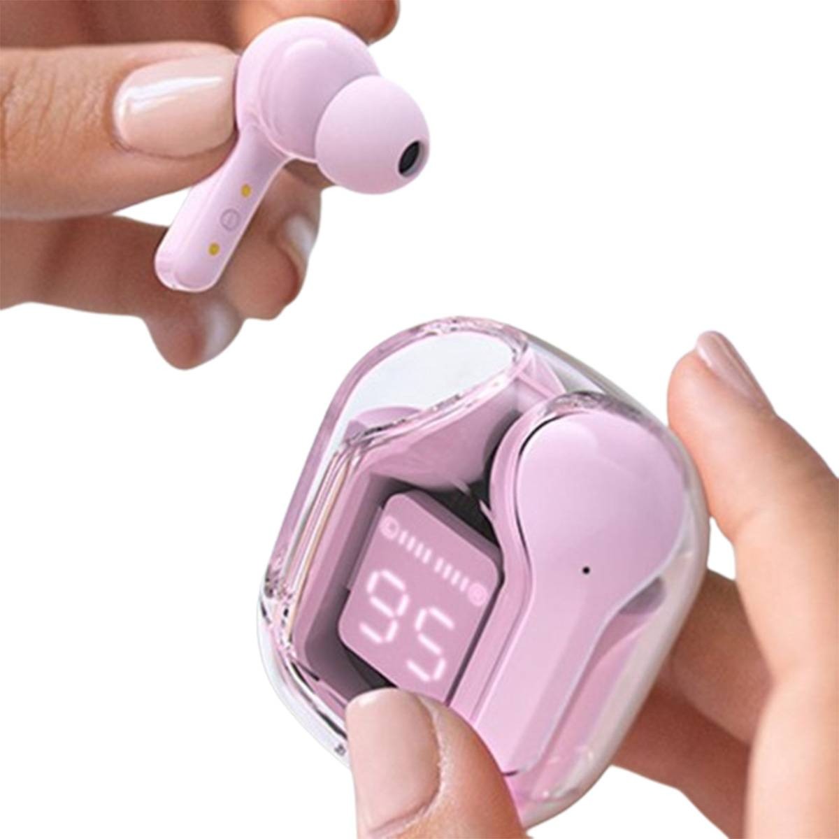 Air 31 TWS Wireless Earbuds – Transparent Bluetooth Earbuds, Airpods Style, Noise-Canceling, Premium Sound Quality with Free Pouch & Lanyard - Binnoor Collection
