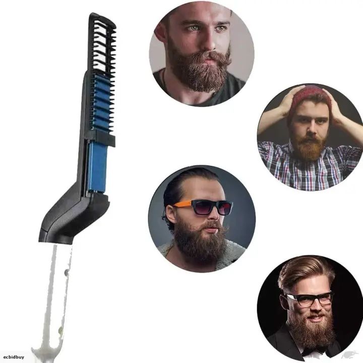 Hair Straightener For Men Multifunctional Comb Curling Electric Brush Beard Comb - Binnoor Collection