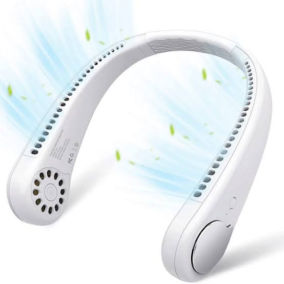 Portable neck hanging fan wearable with rechargeable battery - Binnoor Collection