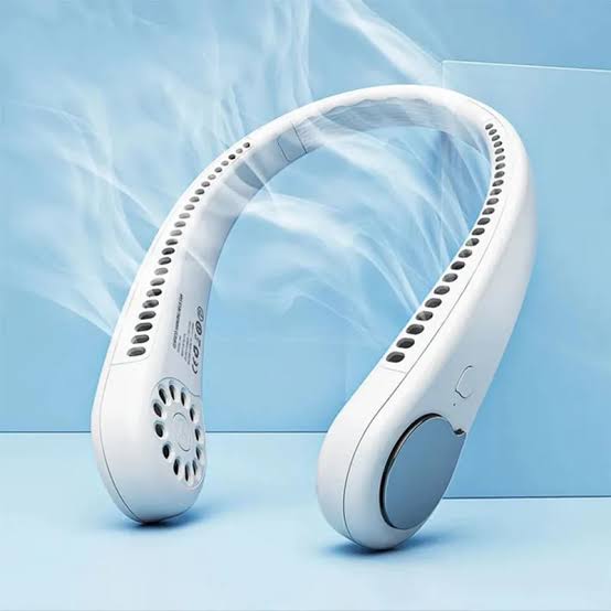 Portable neck hanging fan wearable with rechargeable battery - Binnoor Collection