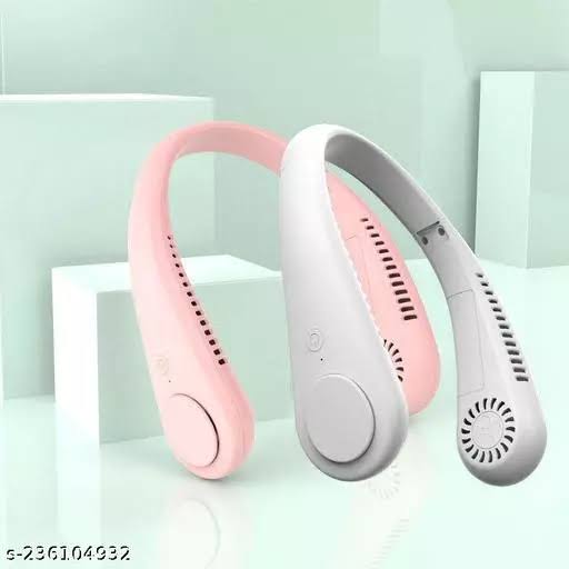 Portable neck hanging fan wearable with rechargeable battery - Binnoor Collection