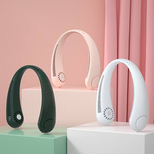 Portable neck hanging fan wearable with rechargeable battery - Binnoor Collection