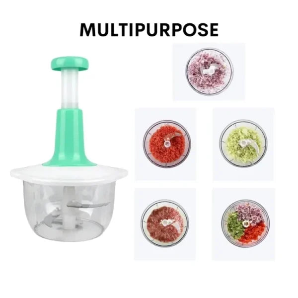 Multi-functional Vegetable Meat Grinder, Grater, Chopper – 1.5 Liter (random Color) - Binnoor Collection