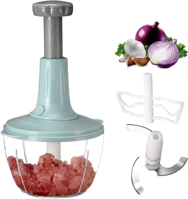 Multi-functional Vegetable Meat Grinder, Grater, Chopper – 1.5 Liter (random Color) - Binnoor Collection