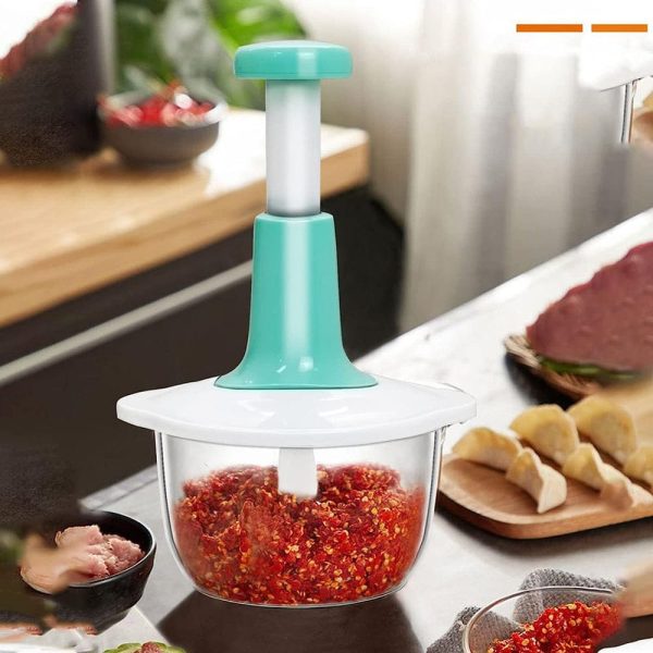 Multi-functional Vegetable Meat Grinder, Grater, Chopper – 1.5 Liter (random Color) - Binnoor Collection