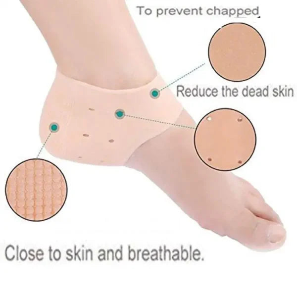 Pair Of Half Heel Pain Anti Crack Silicone Set – Anti Crack For Pain Relief Unisex