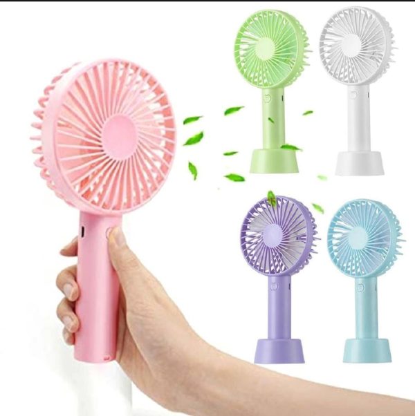 Portable Usb Rechargeable Handheld 3 Speed Strong Wind Electric Small Mini Cooling Fan - Binnoor Collection