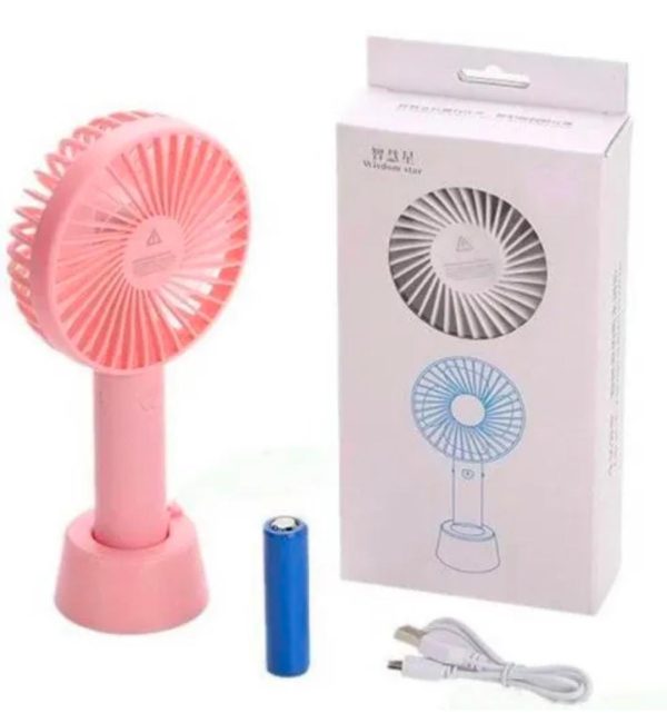 Portable Usb Rechargeable Handheld 3 Speed Strong Wind Electric Small Mini Cooling Fan - Binnoor Collection